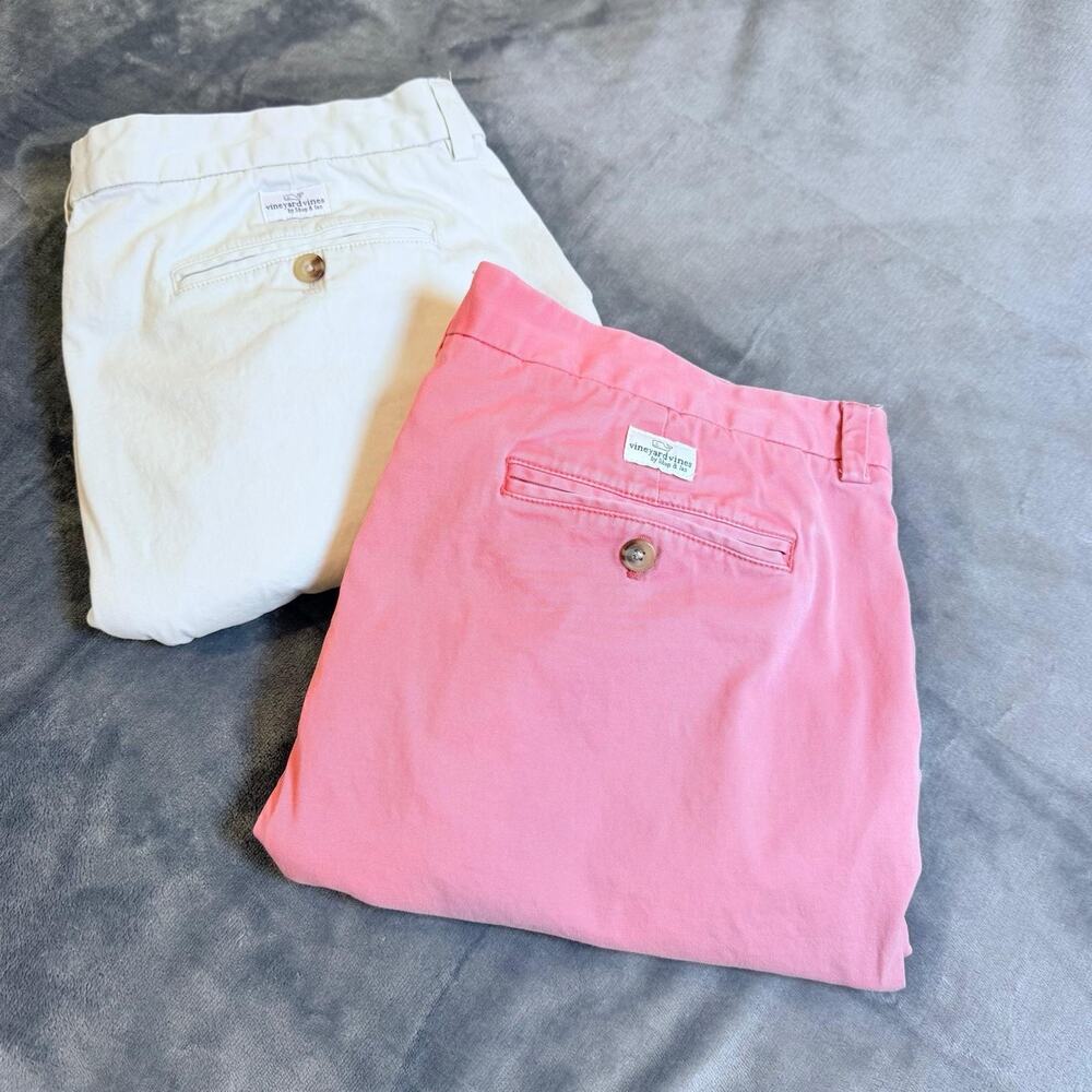 Bundle 2 Vineyard Vines Breaker Shorts Men 38 9 Inch Stretch Chino Bermuda